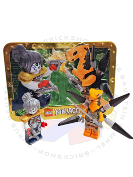LEGO® Ninjago® 2 Figuren in Metall Box 112328 Pixal & Viper Flyer Schlange Legacy